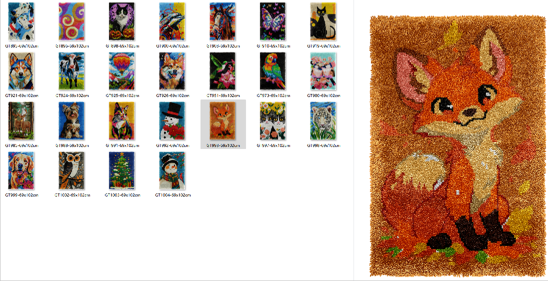 Latch hook rug kits with Pre-P - Embroidery Cross Stitch Patterns avaliação e preço