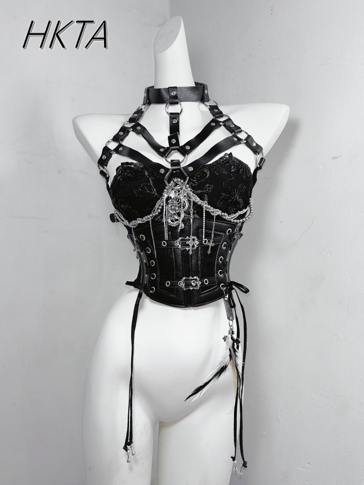 Dark Style Goth Metal Chain Wa - Embroidery Youtube avaliação e preço