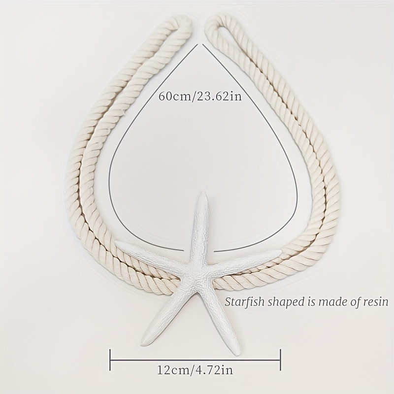2PCS Natural Starfish Curtain  - Linen Fabric Natural avaliação e preço