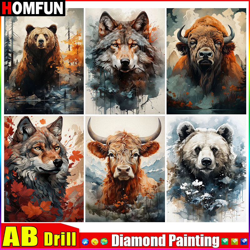 HOMFUN AB Diamond Painting Ful - Embroidery Cross Stitch Patterns avaliação e preço