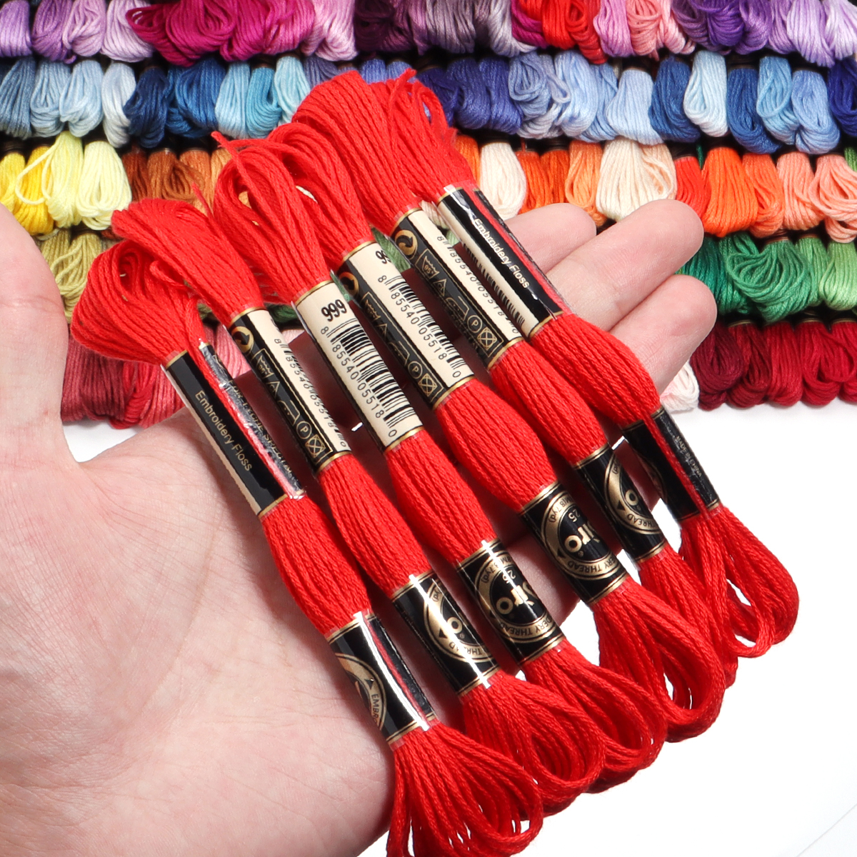 6Pcs/Lot Multicolor Polyester  - Embroidery Floss avaliação e preço