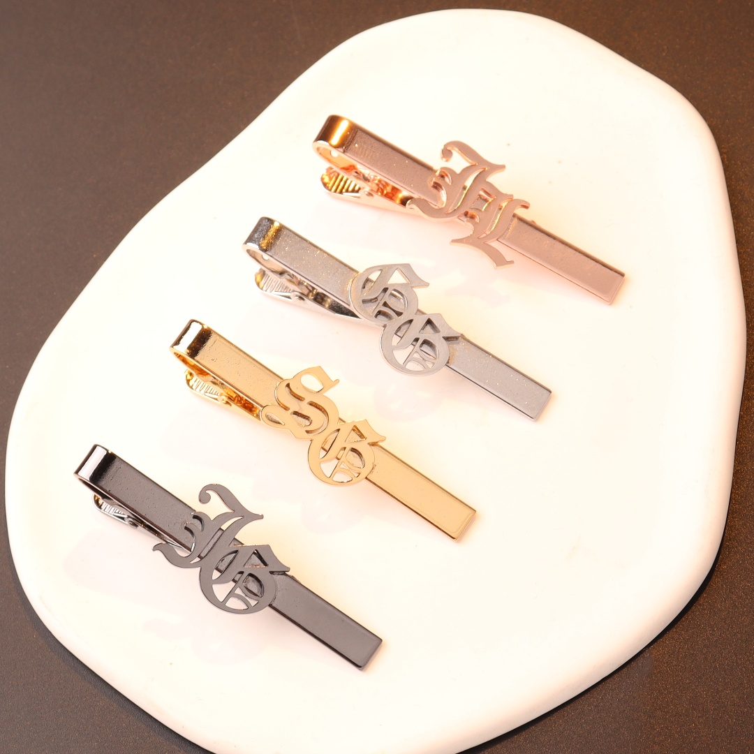 Custom Name Initials Tie Clip  - Embroidery Names avaliação e preço