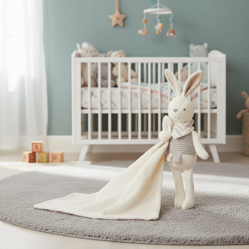 Square Shape Baby Rabbit Comfo - Embroidery Towel avaliação e preço