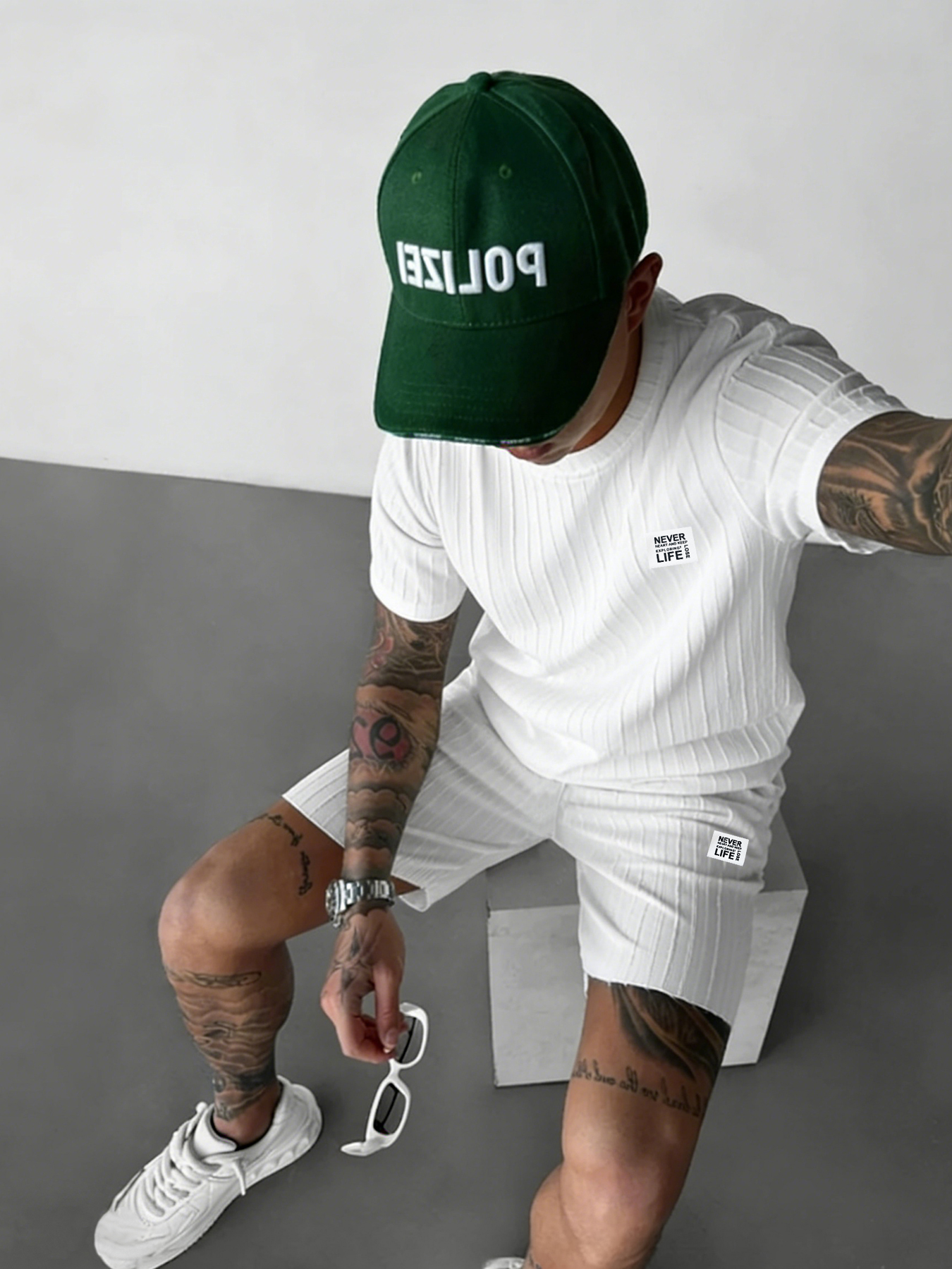 Men's Textured “Never Lose You - Embroidery Shirt avaliação e preço
