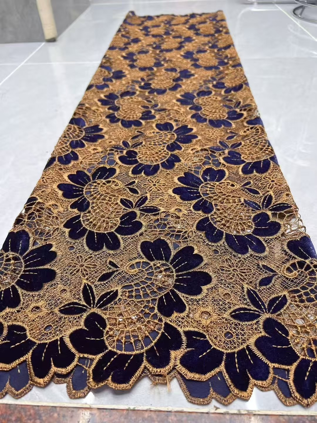 Fashion African Velvet Lace Fa - Velvet Fabric Embroidery avaliação e preço