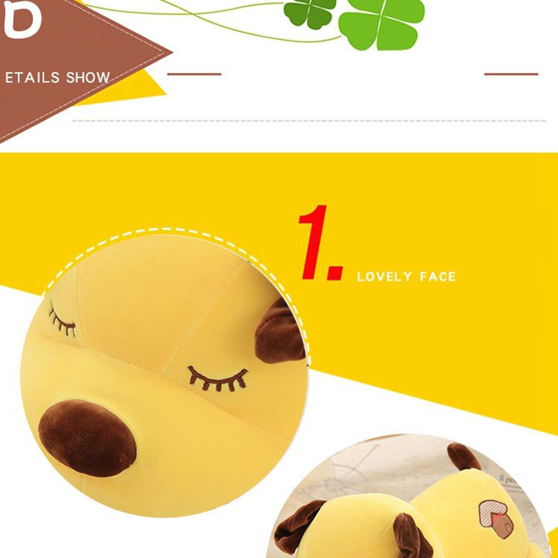 Cute Sleeping Dog Plush Toy So - Embroidery Yellow avaliação e preço
