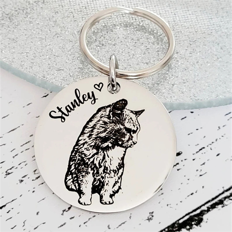 Animal Paw Print Keychain Cust - Embroidery Alphabet avaliação e preço
