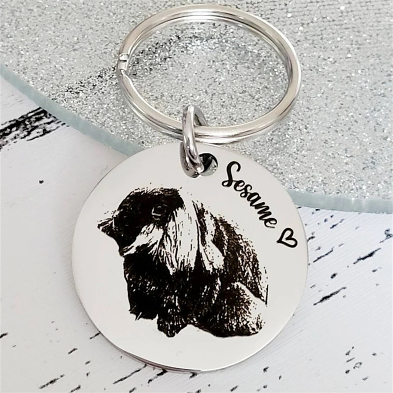 Animal Paw Print Keychain Cust - Embroidery Alphabet avaliação e preço