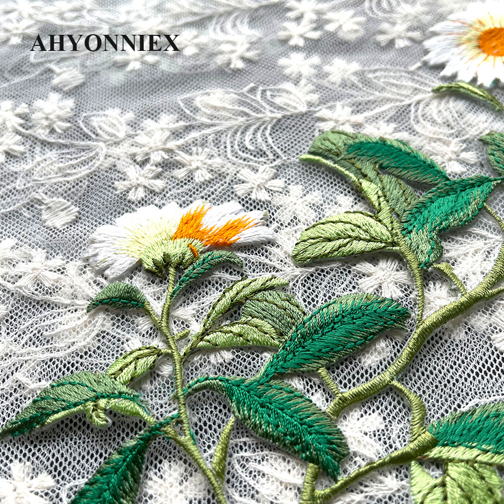 1 Piece Iron on Embroidery Pat - Embroidery Daisy Flower avaliação e preço