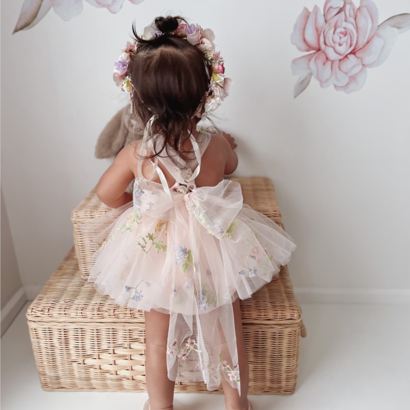 Newborn Baby Girl Princess Fai - Embroidery Daisy Flower avaliação e preço