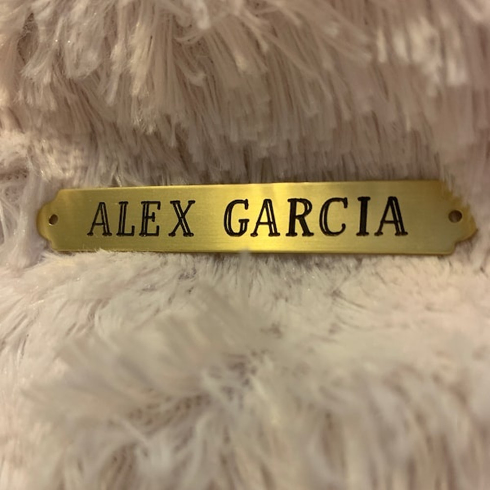 Custom Engraved Stainless Stee - Embroidery Alphabet avaliação e preço