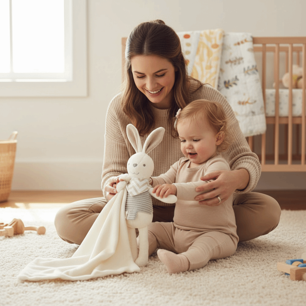 Square Shape Baby Rabbit Comfo - Embroidery Towel avaliação e preço