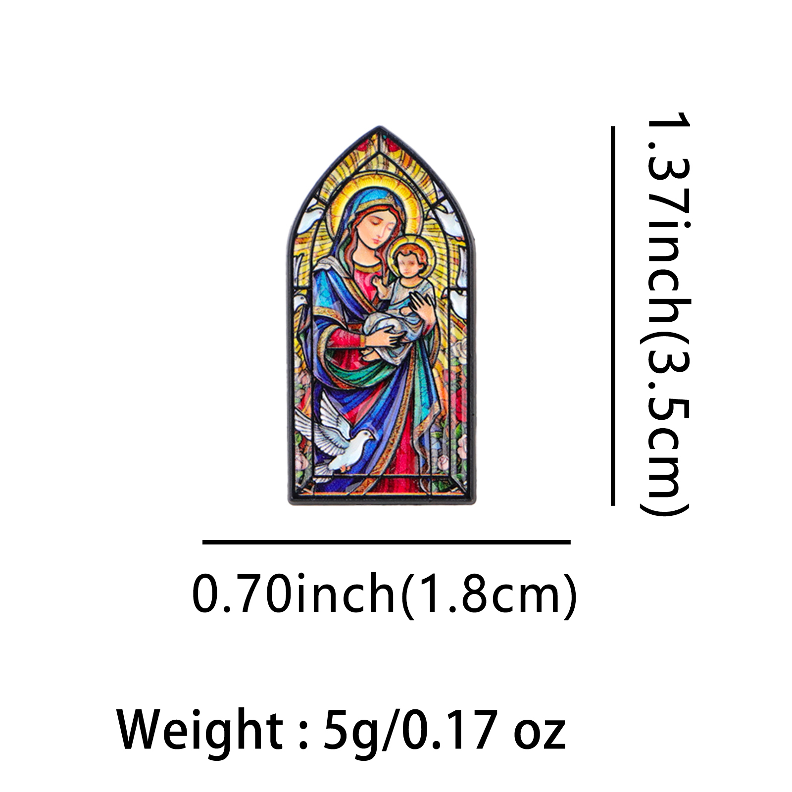 Virgin Mary Jesus Vintage Lape - Embroidery Jesus avaliação e preço