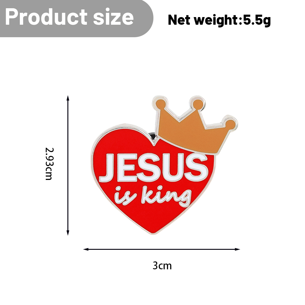 Jesus Is King Red Heart Crown  - Embroidery Jesus avaliação e preço