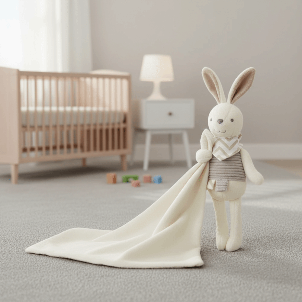 Square Shape Baby Rabbit Comfo - Embroidery Towel avaliação e preço