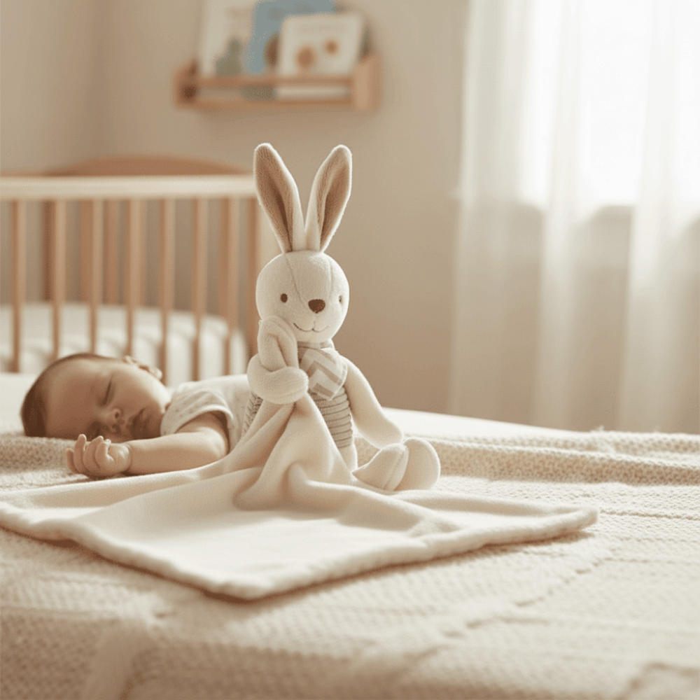Square Shape Baby Rabbit Comfo - Embroidery Towel avaliação e preço