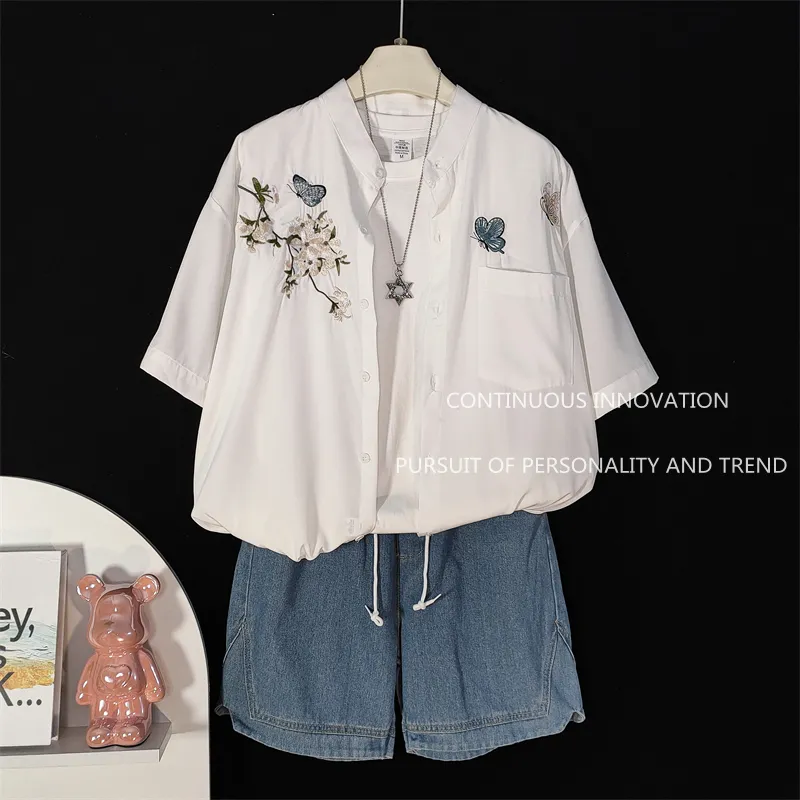 Men's 3 Piece Set Chinese Styl - Embroidery Shirt avaliação e preço