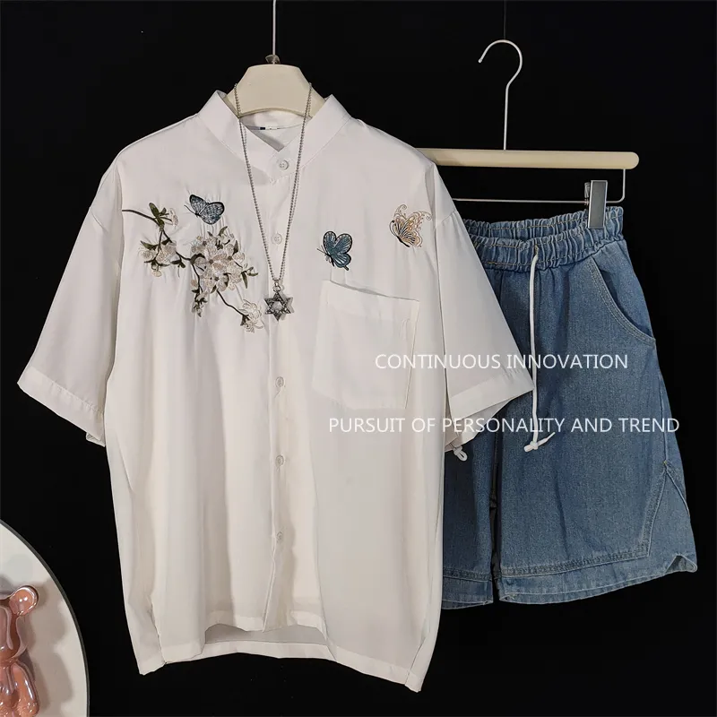 Men's 3 Piece Set Chinese Styl - Embroidery Shirt avaliação e preço