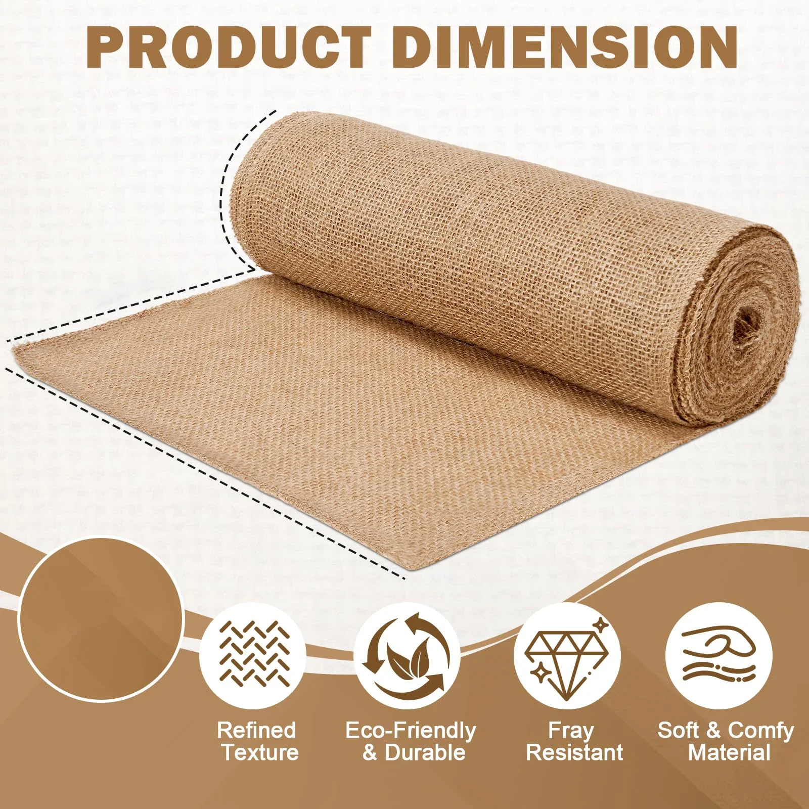 Natural Beige Burlap Roll 30cm - Linen Fabric Natural avaliação e preço