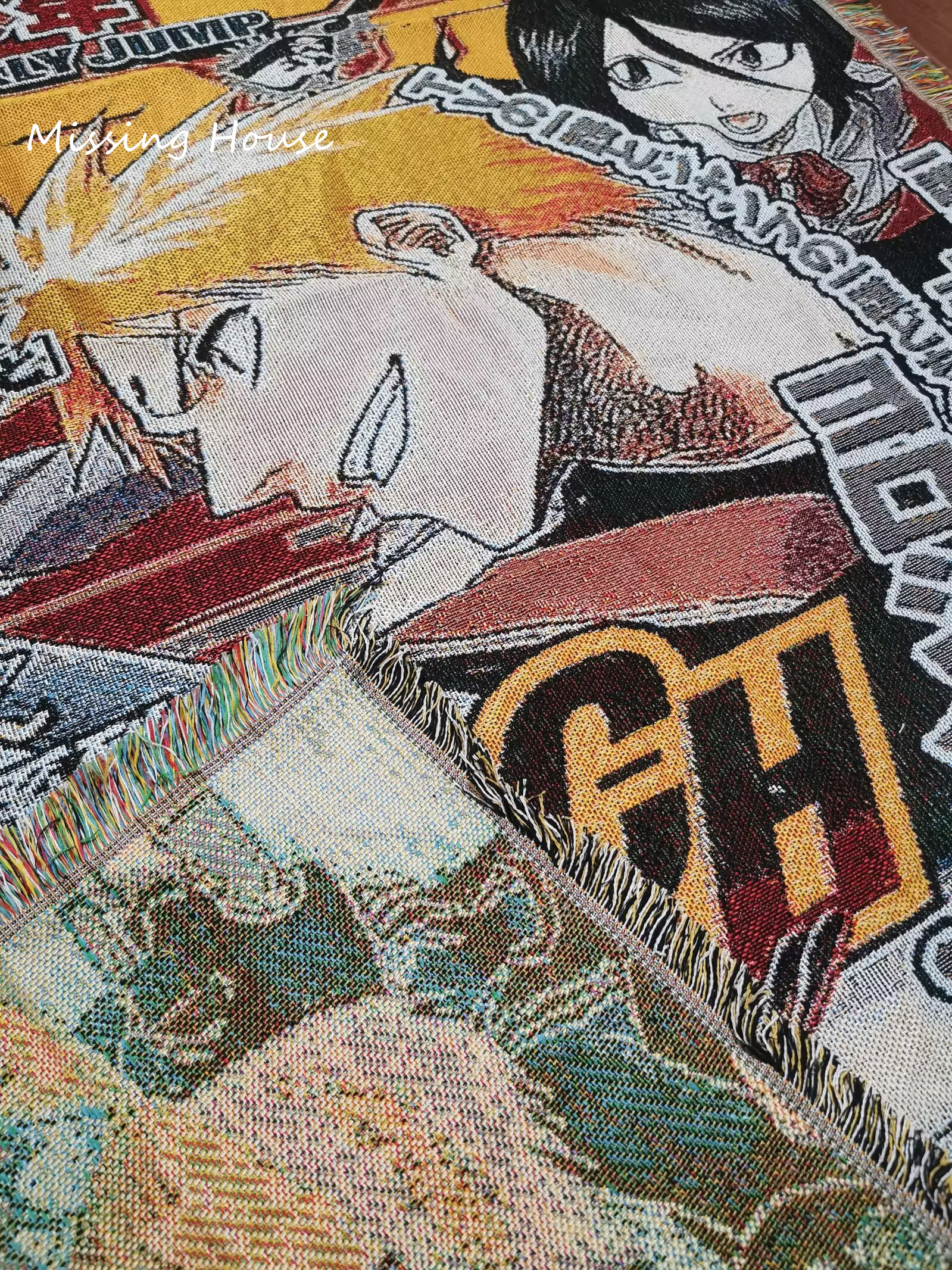 Anime Fans Cotton Woven Throw  - Embroidery Towel avaliação e preço