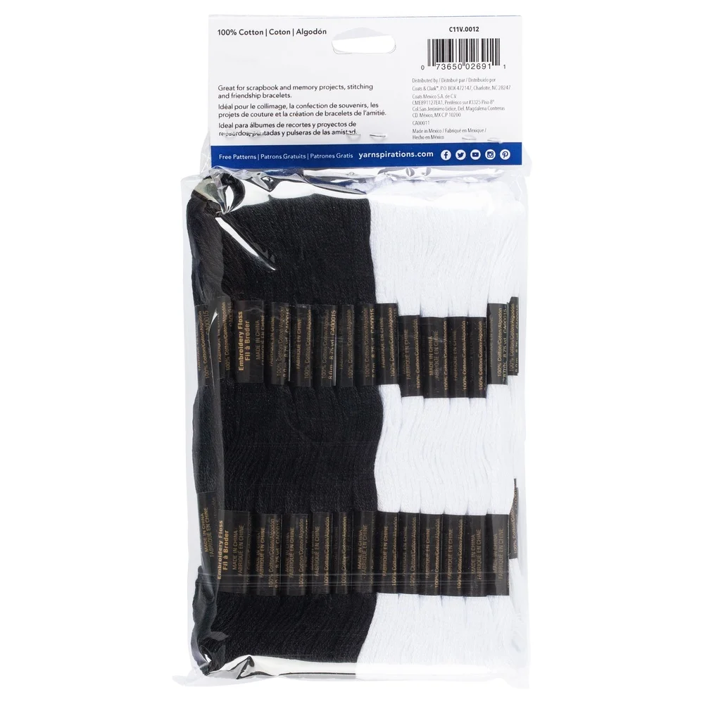 36 Skeins Black White Embroide - Embroidery Floss avaliação e preço