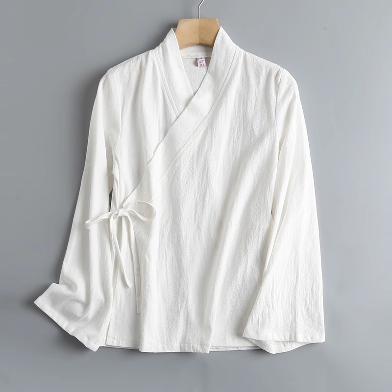 New Chinese Style Reformed Pur - Linen Fabric Natural avaliação e preço