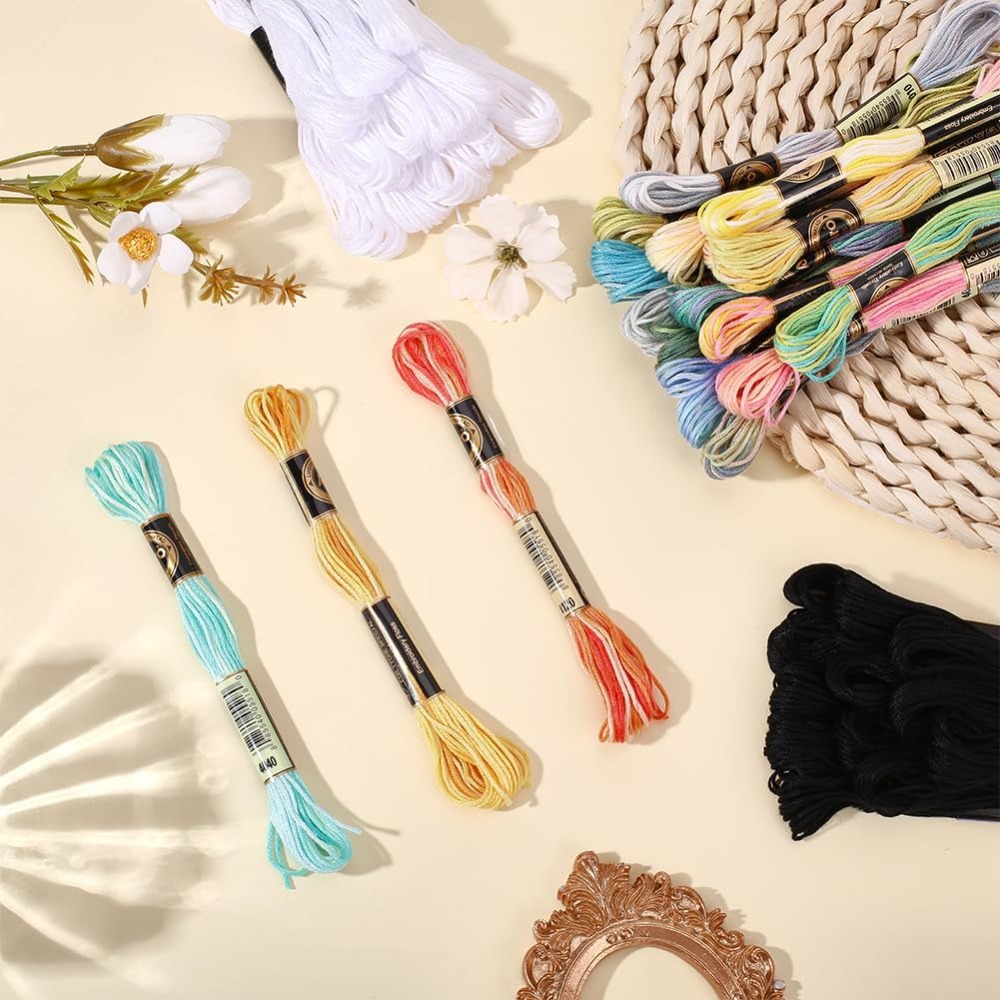 42 Skeins Polyester Embroidery - Embroidery Floss avaliação e preço