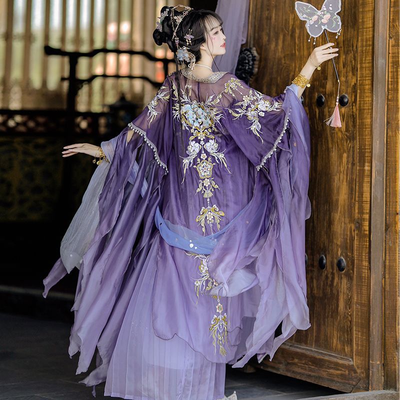 Chinese Hanfu Dress Women Trad - Embroidery Yellow avaliação e preço