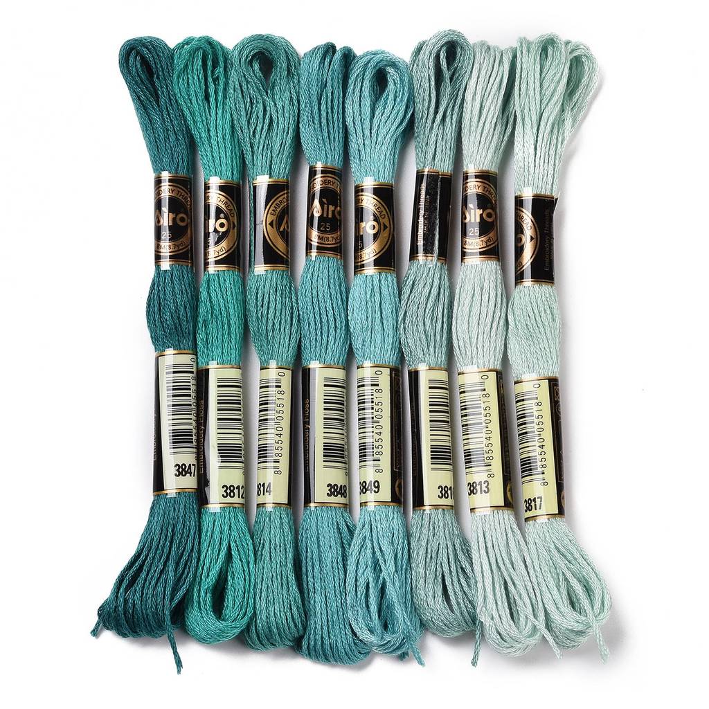 1Set 8 Skeins 0.5mm 6-Ply Poly - Embroidery Floss avaliação e preço