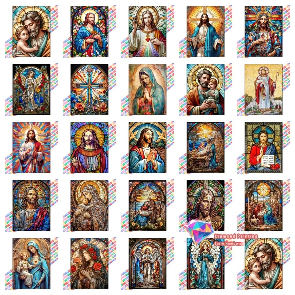 1PC frameless Easter Jesus Squ - Embroidery Jesus avaliação e preço