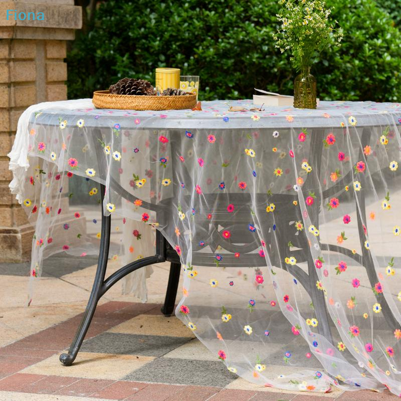 ✔Embroidery Daisy Table Runner - Embroidery Daisy Flower avaliação e preço