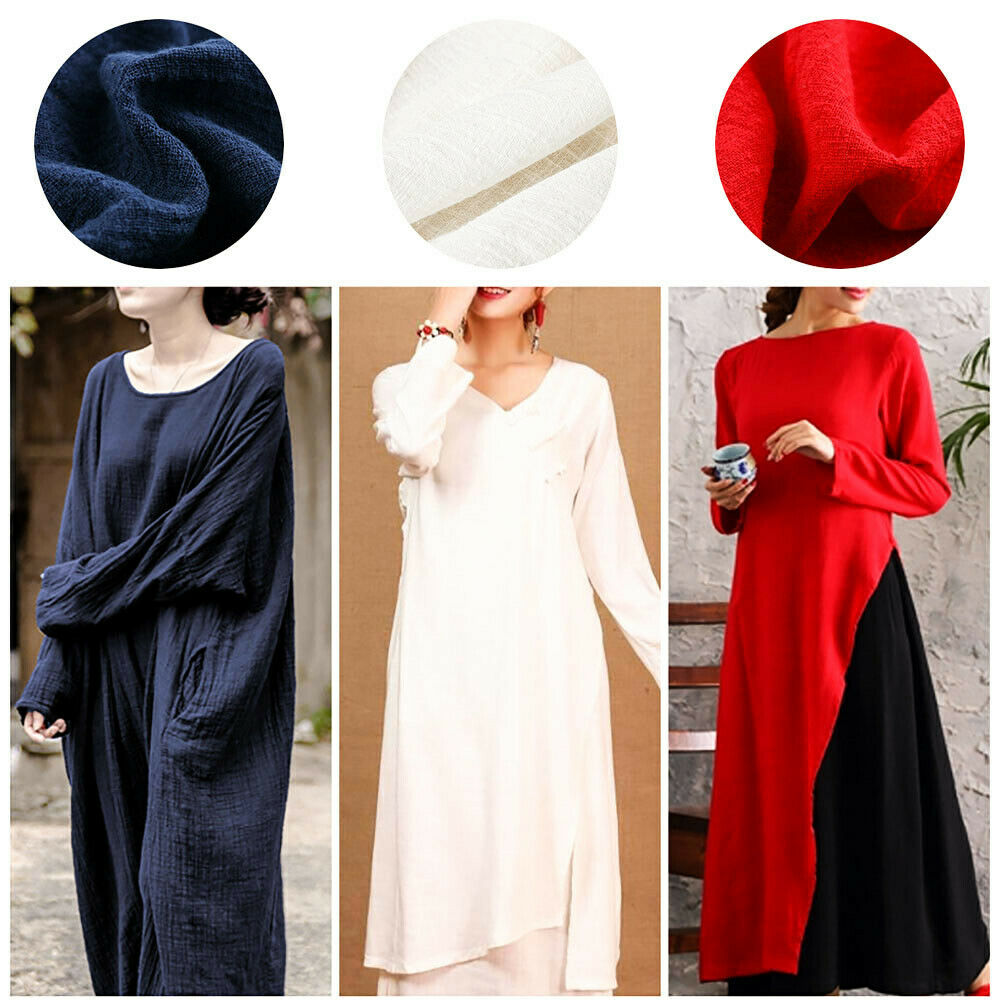 Colorful Thin Linen Cotton Cre - Linen Fabric Natural avaliação e preço