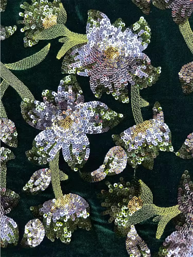 1yard Retro velvet tela Handcr - Velvet Fabric Embroidery avaliação e preço