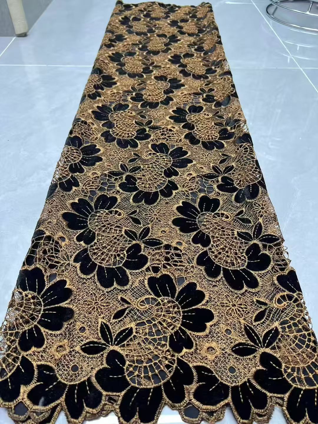 Luxury African Velvet Lace Fab - Velvet Fabric Embroidery avaliação e preço
