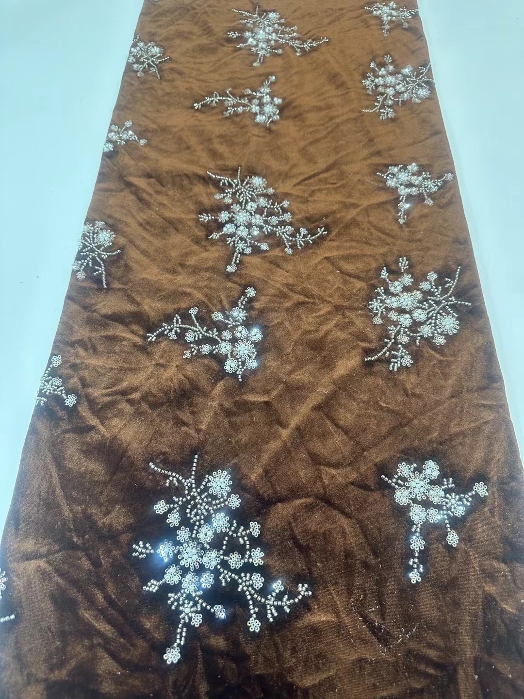 African Handmade Beads Velvet  - Velvet Fabric Embroidery avaliação e preço